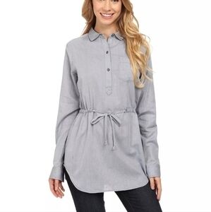 Mountain Hardwear Heralake Tunic Womens Size Meduim Blue Popover Cinch‎ Waist